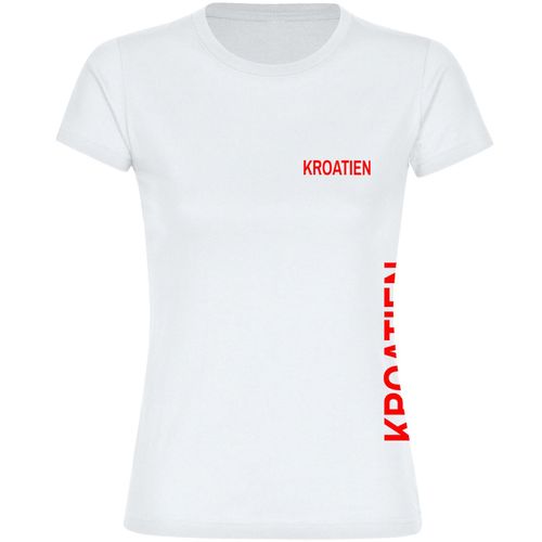 4068859470647 - multifanshop Damen T-Shirt - Kroatien - Brust & Seite - Druck rot - Frauen 4068859470647 - multifanshop Damen T-Shirt - Kroatien - Brust & Seite - Druck rot - Frauen