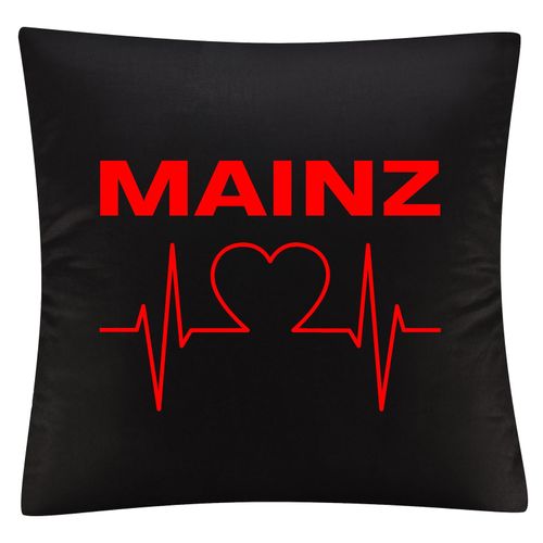 4068859115029 - multifanshop Kissenbezug - Mainz - Herzschlag - Druck rot - Kissen