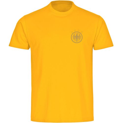 4068859251918 - multifanshop Herren T-Shirt - Deutschland - Adler Retro Gold - Druck gold metallic - Männer