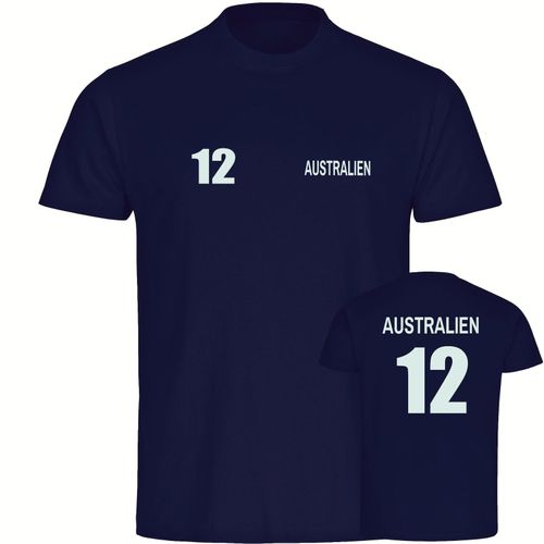 4068859276072 - multifanshop Herren T-Shirt - Australien - Trikot Nummer 12 - Druck weiß - Männer 4068859276072 - multifanshop Herren T-Shirt - Australien - Trikot Nummer 12 - Druck weiß - Männer