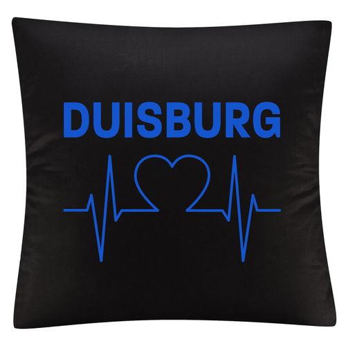 4068859037352 - multifanshop Kissenbezug - Duisburg - Herzschlag - Druck blau - Kissen 4068859037352 - multifanshop Kissenbezug - Duisburg - Herzschlag - Druck blau - Kissen