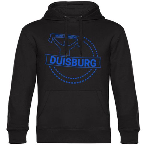 4068859053697 - multifanshop Kapuzen Sweatshirt - Duisburg - Meine Fankurve - Druck blau - Hoodie