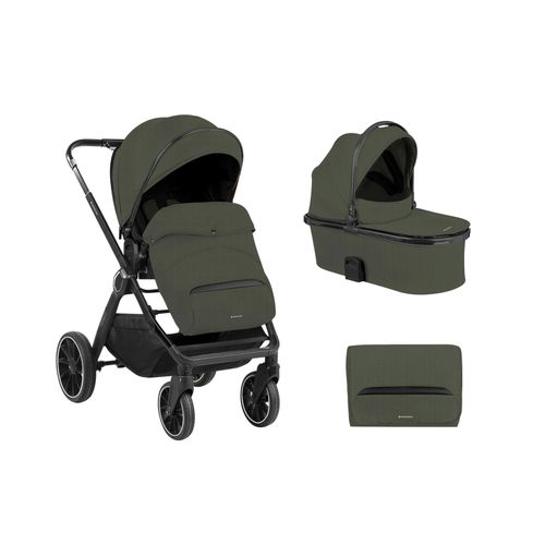 3800171210737 - Kikkaboo Kinderwagen Tiffany 2 in 1 Babywanne Sportsitz Wickeltasche PU-Räder dunkelgrün 3800171210737 - Kikkaboo Kinderwagen Tiffany 2 in 1 Babywanne Sportsitz Wickeltasche PU-Räder dunkelgrün