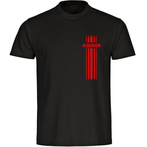 4068859451004 - multifanshop Kinder T-Shirt - Albanien - Streifen - Druck rot - Kind 4068859451004 - multifanshop Kinder T-Shirt - Albanien - Streifen - Druck rot - Kind