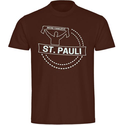 4068859195366 - multifanshop Herren T-Shirt - St Pauli - Meine Fankurve - Druck weiß - Männer 4068859195366 - multifanshop Herren T-Shirt - St Pauli - Meine Fankurve - Druck weiß - Männer