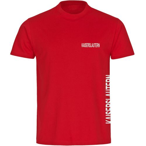 4068859078829 - multifanshop Herren T-Shirt - Kaiserslautern - Brust & Seite - Druck weiß - Männer 4068859078829 - multifanshop Herren T-Shirt - Kaiserslautern - Brust & Seite - Druck weiß - Männer