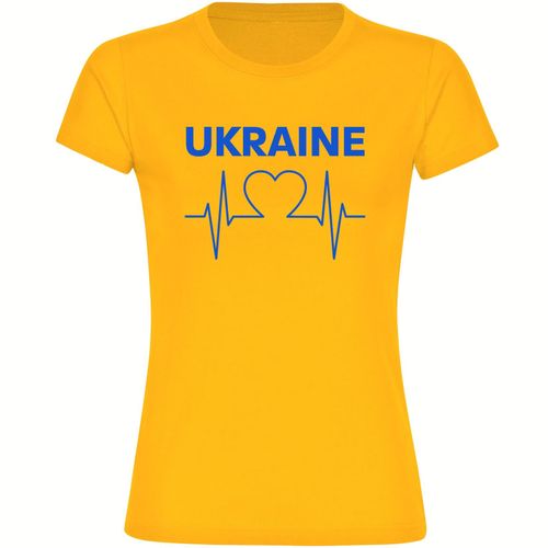 4068859298326 - multifanshop Damen T-Shirt - Ukraine - Herzschlag - Druck blau - Frauen 4068859298326 - multifanshop Damen T-Shirt - Ukraine - Herzschlag - Druck blau - Frauen