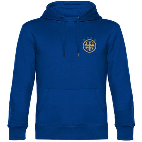 4068859407476 - multifanshop Kapuzen Sweatshirt - Deutschland - Adler Retro Gold - Druck gold metallic - Hoodie