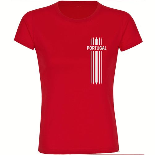 4068859237561 - multifanshop Damen T-Shirt - Portugal - Streifen - Druck weiß - Frauen 4068859237561 - multifanshop Damen T-Shirt - Portugal - Streifen - Druck weiß - Frauen
