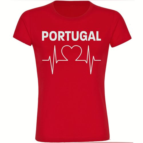 4068859229689 - multifanshop Damen T-Shirt - Portugal - Herzschlag - Druck weiß - Frauen 4068859229689 - multifanshop Damen T-Shirt - Portugal - Herzschlag - Druck weiß - Frauen
