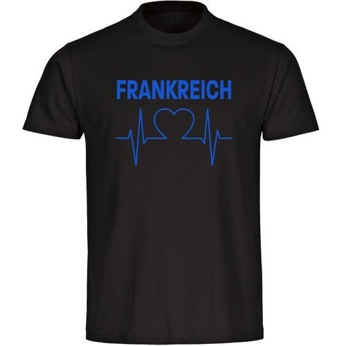 4068859308087 - multifanshop Herren T-Shirt - Frankreich - Herzschlag - Druck blau - Männer 4068859308087 - multifanshop Herren T-Shirt - Frankreich - Herzschlag - Druck blau - Männer