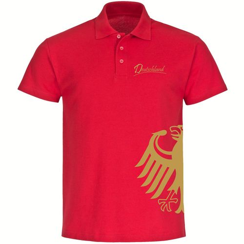 4068859407186 - multifanshop Poloshirt - Deutschland - Adler seitlich Gold - Druck gold metallic - Polo 4068859407186 - multifanshop Poloshirt - Deutschland - Adler seitlich Gold - Druck gold metallic - Polo