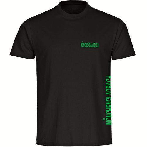 4068859167103 - multifanshop Herren T-Shirt - Mönchengladbach - Brust & Seite - Druck grün - Männer