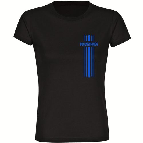 4068859202026 - multifanshop Damen T-Shirt - Braunschweig - Streifen - Druck blau - Frauen 4068859202026 - multifanshop Damen T-Shirt - Braunschweig - Streifen - Druck blau - Frauen