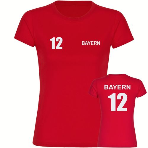 4068859089603 - multifanshop Damen T-Shirt - Bayern - Trikot Nummer 12 - Druck weiß - Frauen 4068859089603 - multifanshop Damen T-Shirt - Bayern - Trikot Nummer 12 - Druck weiß - Frauen