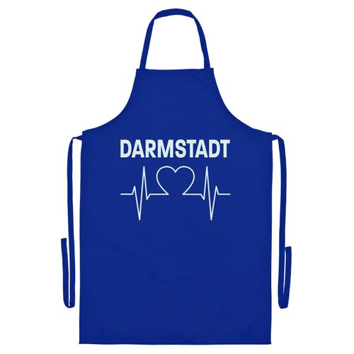 4068859036256 - multifanshop Grillschürze - Darmstadt - Herzschlag - Druck weiß - Schürze 4068859036256 - multifanshop Grillschürze - Darmstadt - Herzschlag - Druck weiß - Schürze