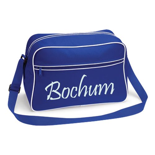 4068859065843 - multifanshop Retrotasche - Bochum - Schriftzug - Druck weiß - Tasche