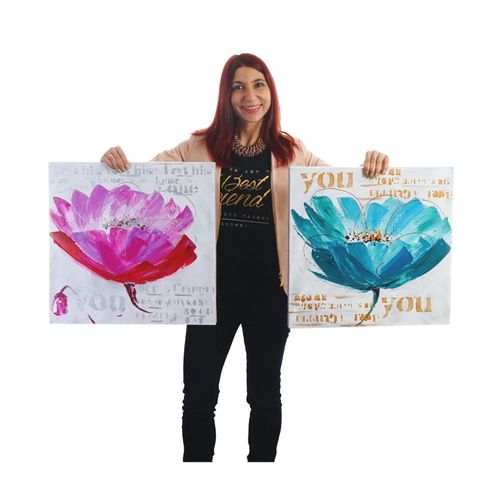 4057651056012 - Wandbild Orchidee 100% handgemaltes Ölgemälde Gemälde XL 100x50cm 4057651056012 - Wandbild Orchidee 100% handgemaltes Ölgemälde Gemälde XL 100x50cm