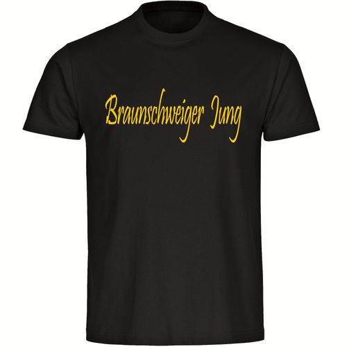 4068859204921 - multifanshop Herren T-Shirt - Braunschweig - Braunschweiger Jung - Druck gelb - Männer
