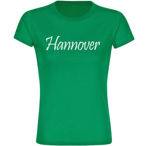4068859183967 - multifanshop Damen T-Shirt - Hannover - Schriftzug - Druck weiß - Frauen