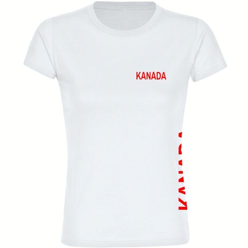 4068859211004 - multifanshop Damen T-Shirt - Kanada - Brust & Seite - Druck rot - Frauen 4068859211004 - multifanshop Damen T-Shirt - Kanada - Brust & Seite - Druck rot - Frauen