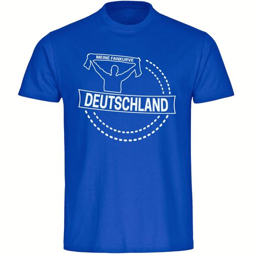 4068859249991 - multifanshop Herren T-Shirt - Deutschland - Meine Fankurve - Druck weiß - Männer