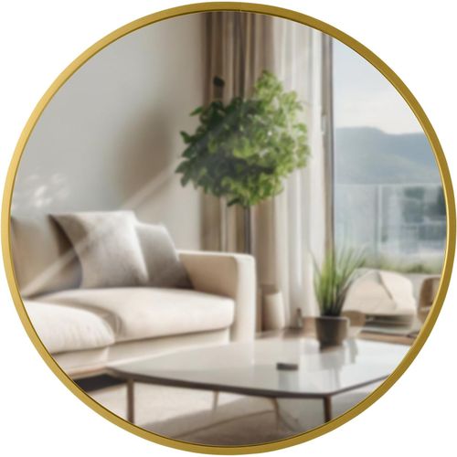 4255716314439 - Wandspiegel Elsie I Runder Spiegel in unterschiedlichen Größen I Rahmentiefe 3 cm ideal für Wohnzimmer Schlafzimmer oder Bad