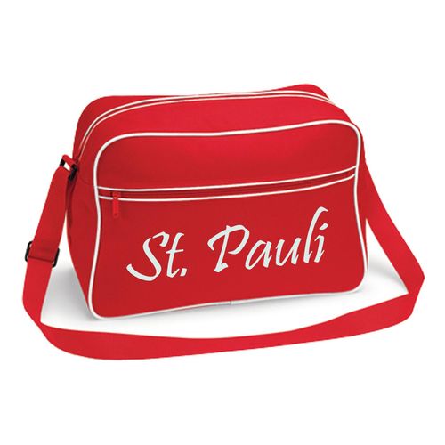 4068859197483 - multifanshop Retrotasche - St Pauli - Schriftzug - Druck weiß - Tasche 4068859197483 - multifanshop Retrotasche - St Pauli - Schriftzug - Druck weiß - Tasche