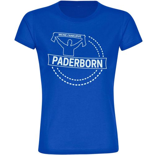 4068859056407 - multifanshop Damen T-Shirt - Paderborn - Meine Fankurve - Druck weiß - Frauen 4068859056407 - multifanshop Damen T-Shirt - Paderborn - Meine Fankurve - Druck weiß - Frauen