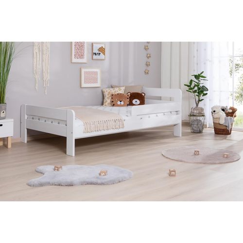 4251105970637 - TiCAA Einzelbett Kinderbett Jugendbett Bennet mit Rausfallschutz & Lattenrost für Schlafzimmer Kinderzimmer Kiefer Massivholz Bettgestell 90 x 200 cm 4251105970637 - TiCAA Einzelbett Kinderbett Jugendbett Bennet mit Rausfallschutz & Lattenrost für Schlafzimmer Kinderzimmer Kiefer Massivholz Bettgestell 90 x 200 cm