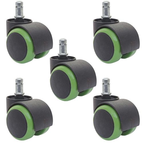 4057651422237 - 5er-Set Hartbodenrollen MCW-H86 Bürostuhl-Rollen Stuhlrollen 150kg belastbar Ø 11mm ~ grün 4057651422237 - 5er-Set Hartbodenrollen MCW-H86 Bürostuhl-Rollen Stuhlrollen 150kg belastbar Ø 11mm ~ grün