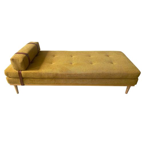 4059865177828 - Daybed Strukturstoff gelb Gästebett Tagesbett Bett Relaxliege Lounge