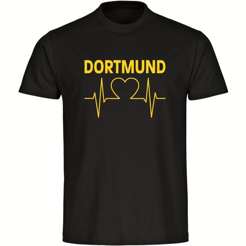 4068859187330 - multifanshop® Herren T-Shirt - Dortmund - Herzschlag - Druck gelb - Männer 4068859187330 - multifanshop® Herren T-Shirt - Dortmund - Herzschlag - Druck gelb - Männer