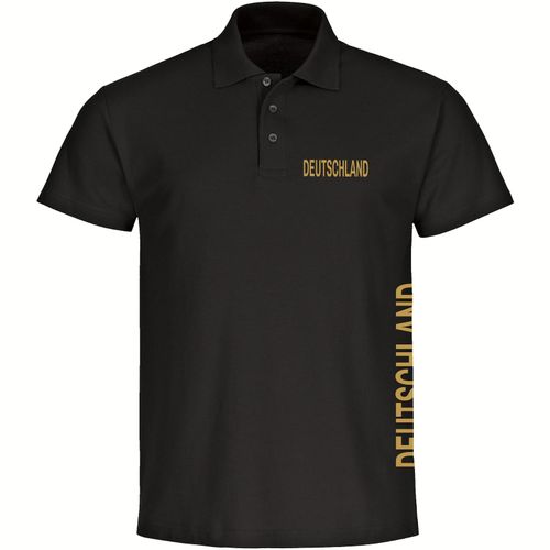 4068859407100 - multifanshop Poloshirt - Deutschland - Brust & Seite Gold - Druck gold metallic - Polo 4068859407100 - multifanshop Poloshirt - Deutschland - Brust & Seite Gold - Druck gold metallic - Polo