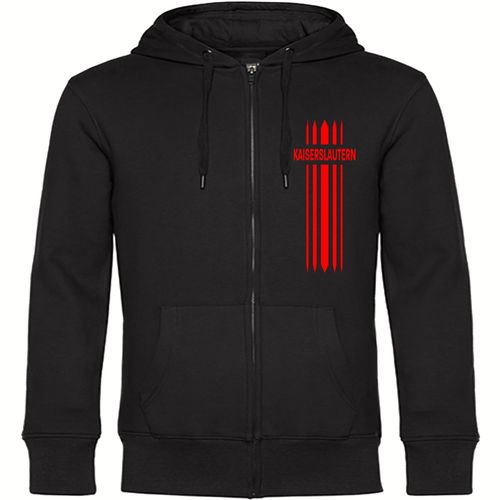 4068859125608 - multifanshop Kapuzen Sweatshirt Jacke - Kaiserslautern - Streifen - Druck rot - Sweat