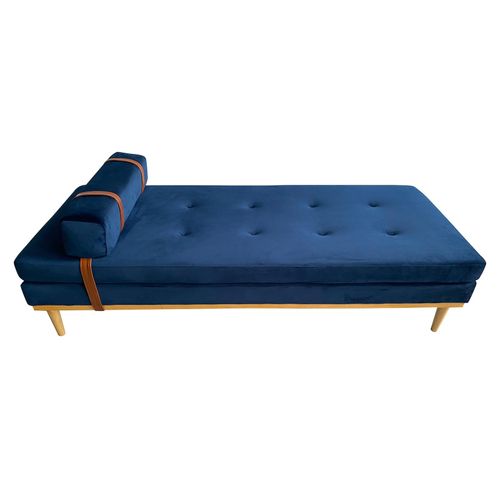 4059865177798 - Daybed Samt blau Gästebett Tagesbett Bett Relaxliege Lounge 4059865177798 - Daybed Samt blau Gästebett Tagesbett Bett Relaxliege Lounge
