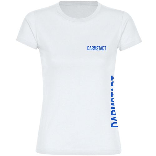 4068859016883 - multifanshop Damen T-Shirt - Darmstadt - Brust & Seite - Druck blau - Frauen 4068859016883 - multifanshop Damen T-Shirt - Darmstadt - Brust & Seite - Druck blau - Frauen