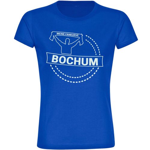 4068859051839 - multifanshop Damen T-Shirt - Bochum - Meine Fankurve - Druck weiß - Frauen
