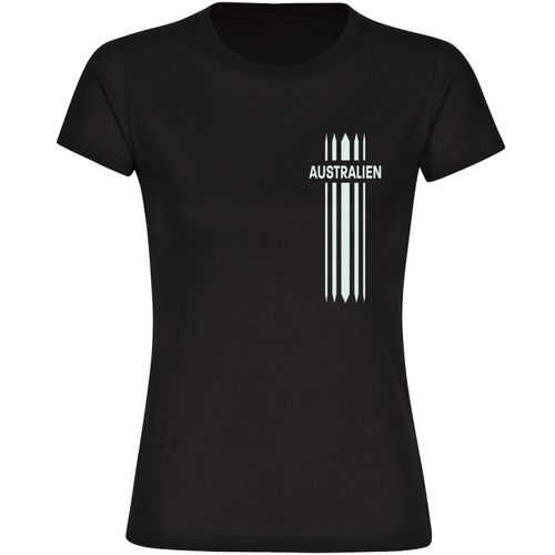 4068859277994 - multifanshop Damen T-Shirt - Australien - Streifen - Druck weiß - Frauen