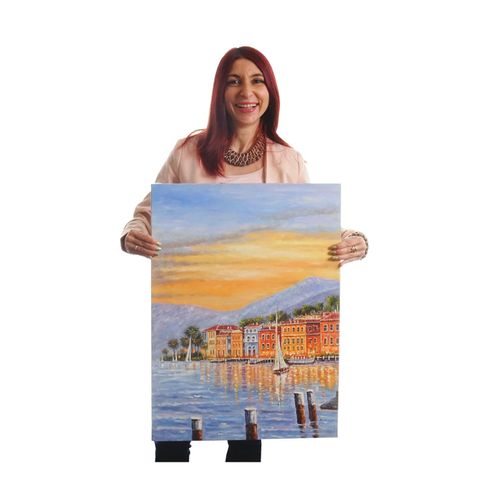 4052826182473 - Wandbild Küste 100% handgemaltes Ölgemälde Gemälde XL 70x50cm