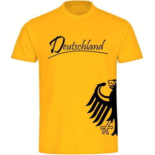 4068859250560 - multifanshop Herren T-Shirt - Deutschland - Adler seitlich - Druck schwarz - Männer