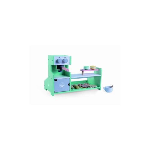 3800146221577 - Kinder Kaffee-Shop 4442 aus Holz Kaffeemaschine Theke Tasse Löffel Snacks grün 3800146221577 - Kinder Kaffee-Shop 4442 aus Holz Kaffeemaschine Theke Tasse Löffel Snacks grün