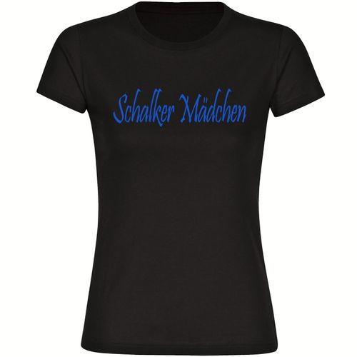 4068859002497 - multifanshop Damen T-Shirt - Schalke - Schalker Mädchen - Druck blau - Frauen