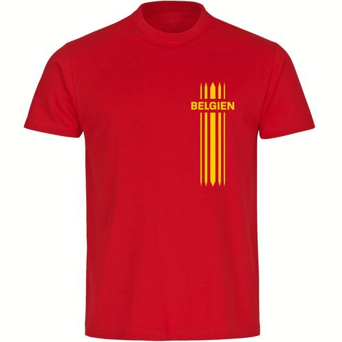 4068859291570 - multifanshop Herren T-Shirt - Belgien - Streifen - Druck gelb - Männer 4068859291570 - multifanshop Herren T-Shirt - Belgien - Streifen - Druck gelb - Männer