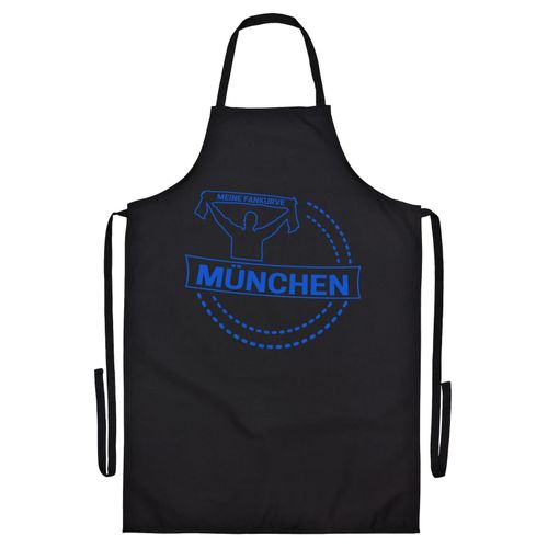 4068859056124 - multifanshop Grillschürze - München blau - Meine Fankurve - Druck blau - Schürze