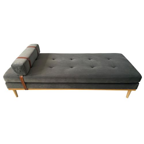 4059865177804 - Daybed Samt grau Gästebett Tagesbett Bett Relaxliege Lounge