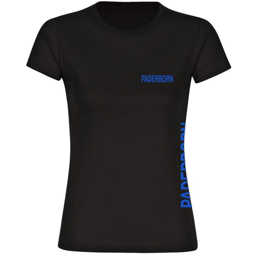 4068859022990 - multifanshop Damen T-Shirt - Paderborn - Brust & Seite - Druck blau - Frauen 4068859022990 - multifanshop Damen T-Shirt - Paderborn - Brust & Seite - Druck blau - Frauen