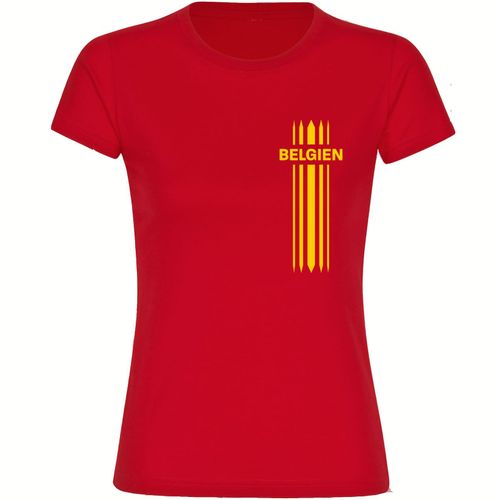 4068859291723 - multifanshop Damen T-Shirt - Belgien - Streifen - Druck gelb - Frauen 4068859291723 - multifanshop Damen T-Shirt - Belgien - Streifen - Druck gelb - Frauen