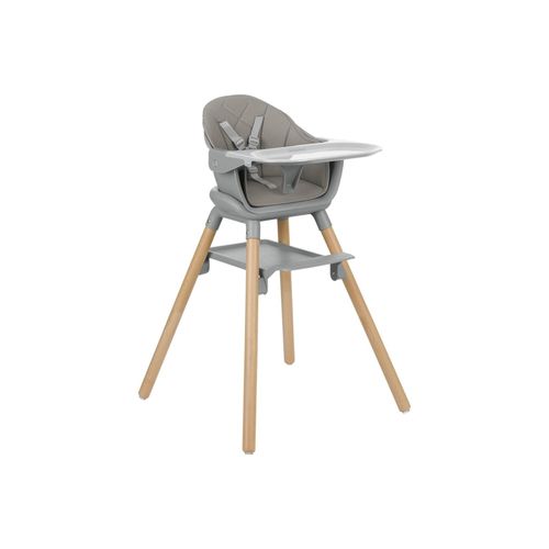 3800171209274 - Kikkaboo Kinderhochstuhl Woody 3 in 1 Holzbeine Kinderstuhl Fußstütze Tablett grau 3800171209274 - Kikkaboo Kinderhochstuhl Woody 3 in 1 Holzbeine Kinderstuhl Fußstütze Tablett grau