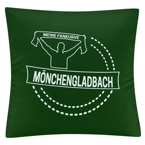 4068859179724 - multifanshop Kissenbezug - Mönchengladbach - Meine Fankurve - Druck weiß - Kissen